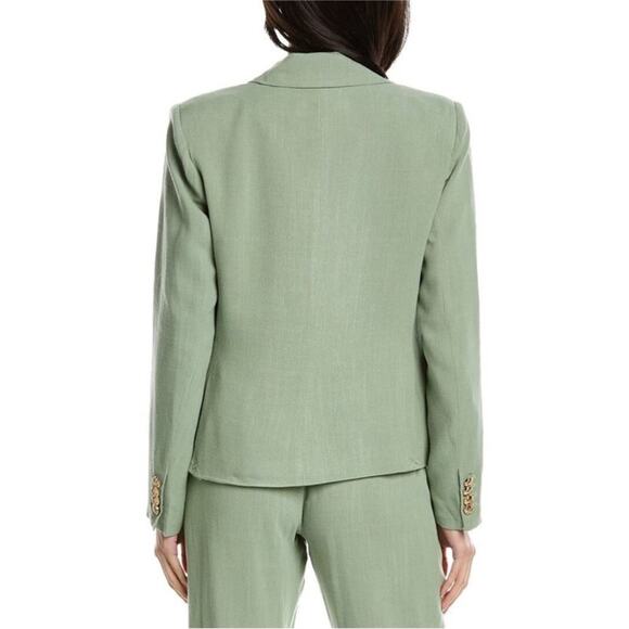 Walter Baker Phelps Linen-Blend Blazer Double Breasted in Sage Green Size XL NWT - Picture 3 of 14